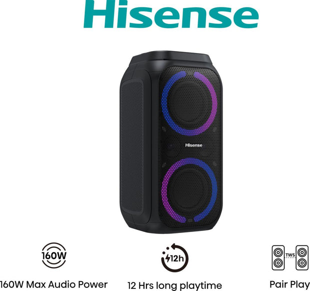 Hisense Party Rocket 160 Partyhögtalare Svart 160 W