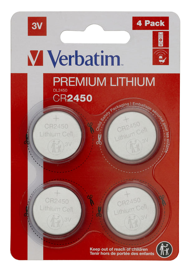 Verbatim CR2450 Engångsbatteri Litium hushållsbatterier