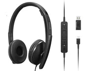 Lenovo 4XD1M39029 hörlur och headset Kabel Huvudband USB Type-C Svart