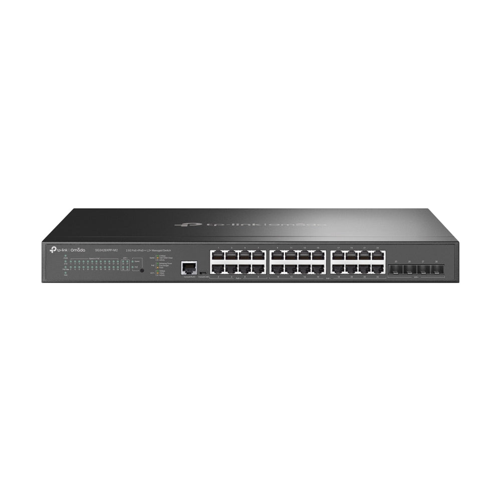 TP-Link Omada SG3428XPP-M2 nätverksswitchar hanterad L2+ 2.5G Ethernet (100/1000/2500) Strömförsörjning via
