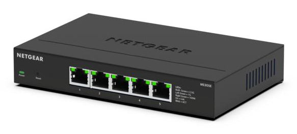 NETGEAR MS305E Ohanterad 2.5G Ethernet (100/1000/2500) Svart