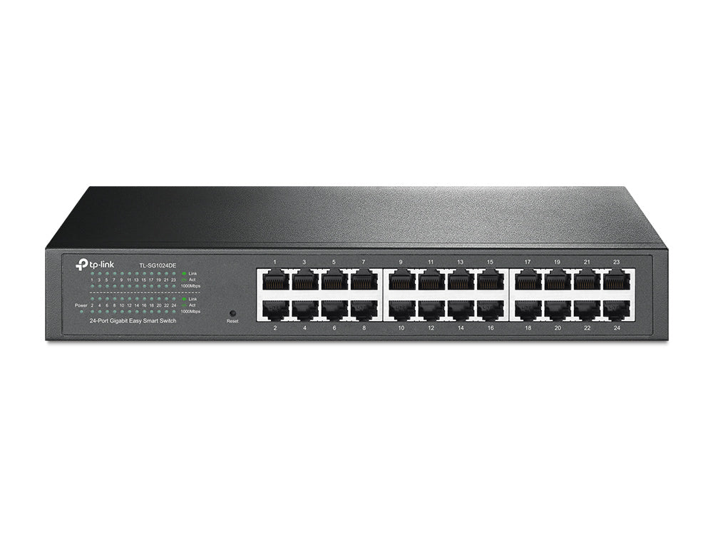 TP-Link TL-SG1024DE hanterad L2 Gigabit Ethernet (10/100/1000) 1U Svart