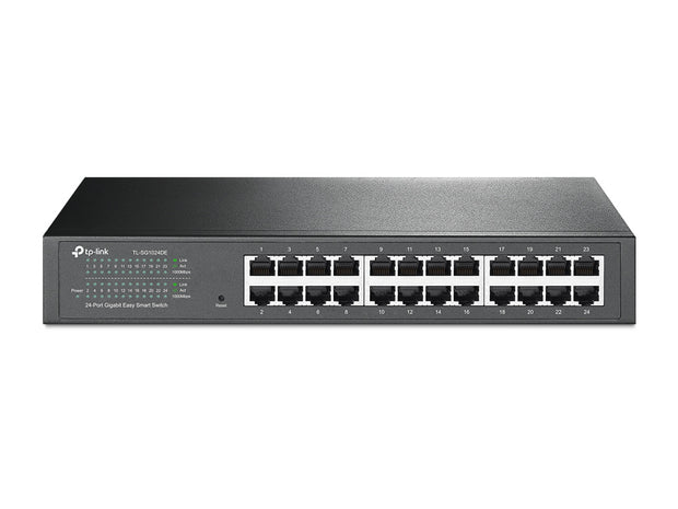 TP-Link TL-SG1024DE hanterad L2 Gigabit Ethernet (10/100/1000) 1U Svart