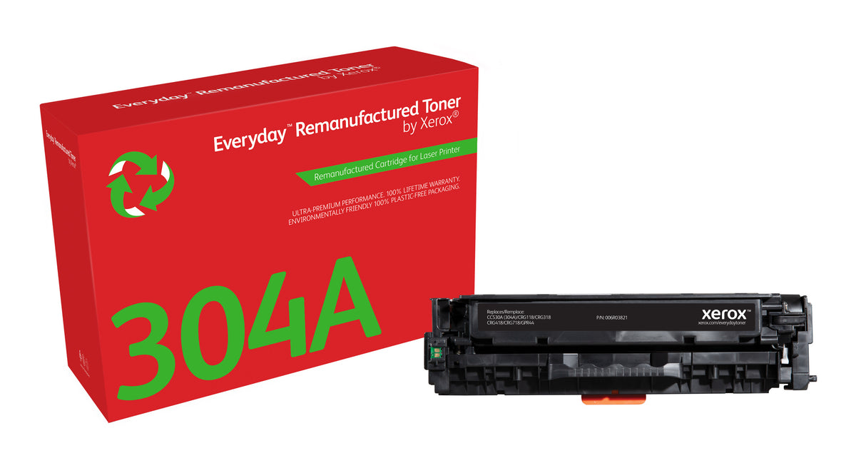 Everyday Svart Remanufactured Toner by Xerox compatible with HP 304A (CC530A)