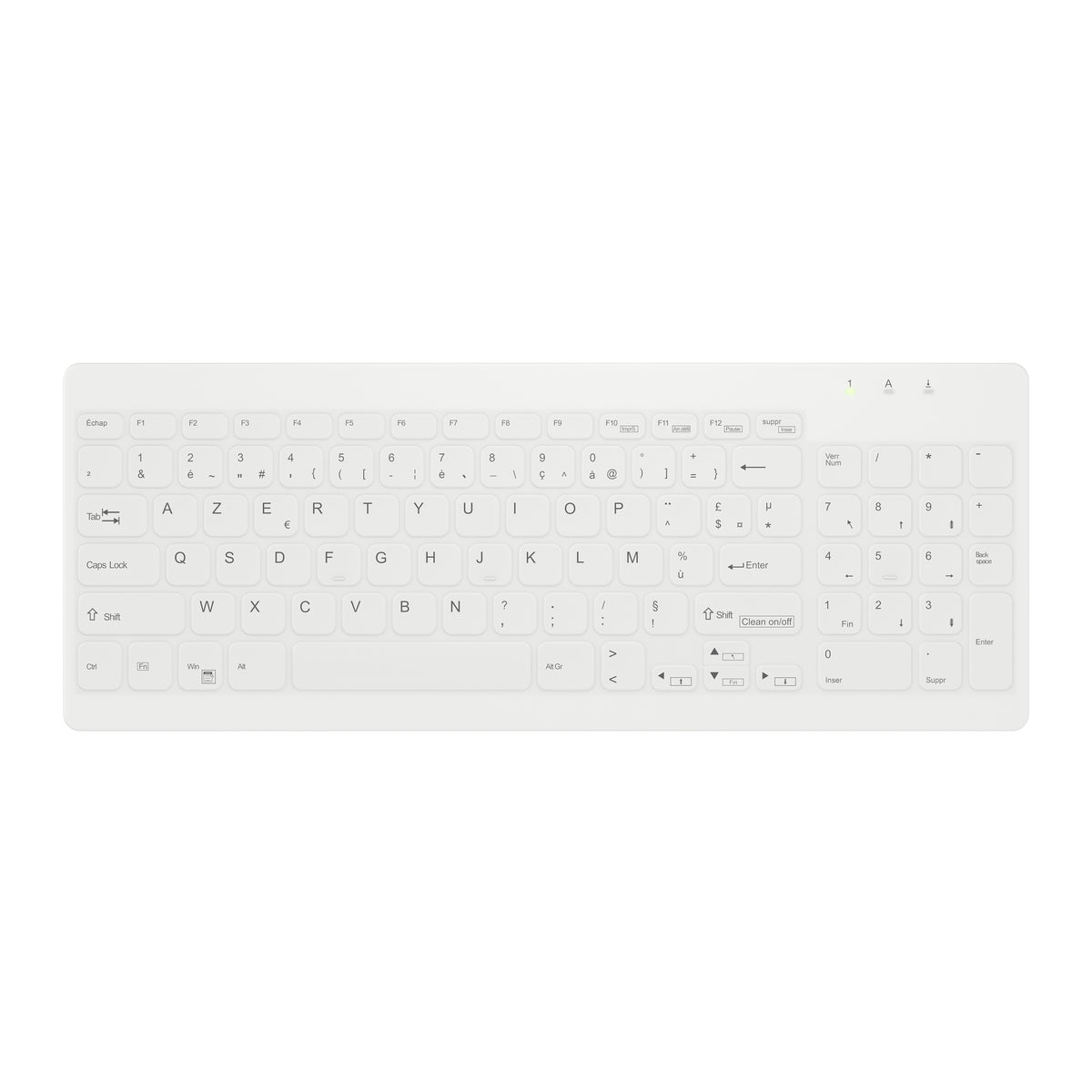 Contour Design Active Key AK-C7012 tangentbord Medical USB Fransk Vit