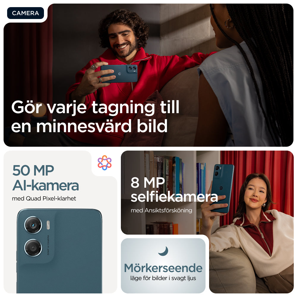Motorola moto g06 - 256 GB - Blå