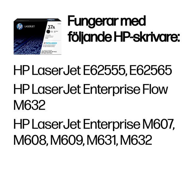 HP 37A svart original LaserJet-tonerkassett