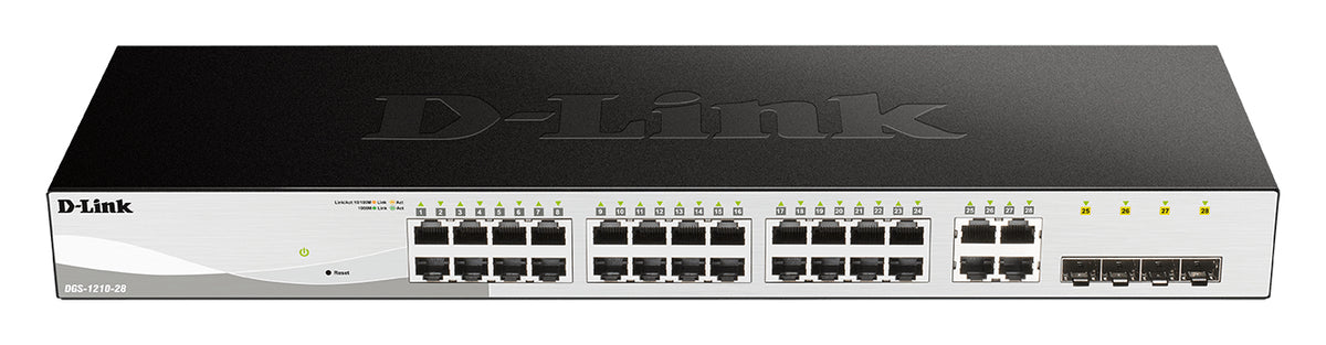 D-Link DGS-1210-28 hanterad L2/L2+ 1U Svart