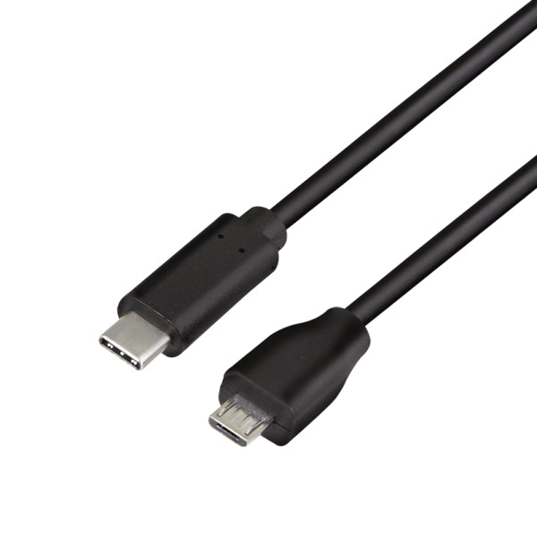 LogiLink CU0196 USB-kablar USB 2.0 0,5 m USB C Micro-USB B 0,48 Gbit/s Svart