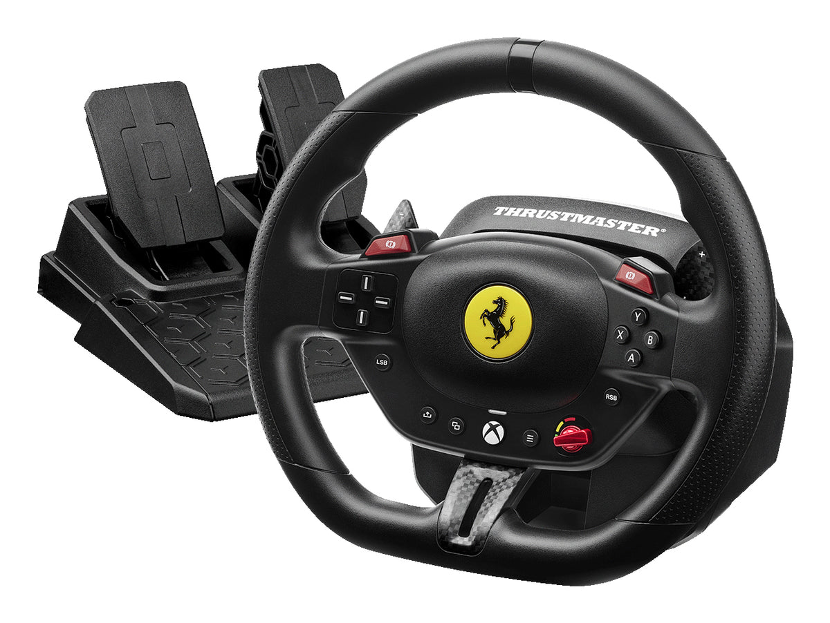 Thrustmaster T98 Ferrari 296 GTS Svart USB Ratt + Pedaler Analog / Digital PC