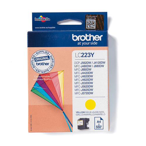 Brother LC223Y bläckpatroner Original Gul