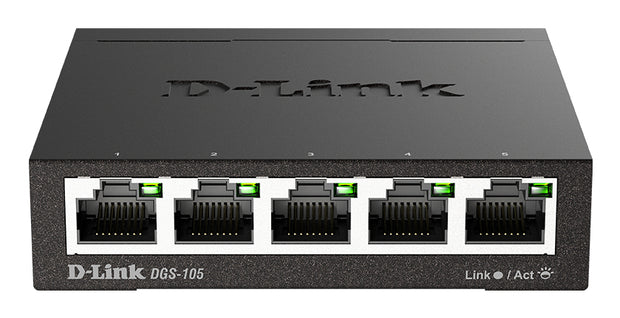 D-Link DGS-105 Ohanterad L2 Gigabit Ethernet (10/100/1000) Svart