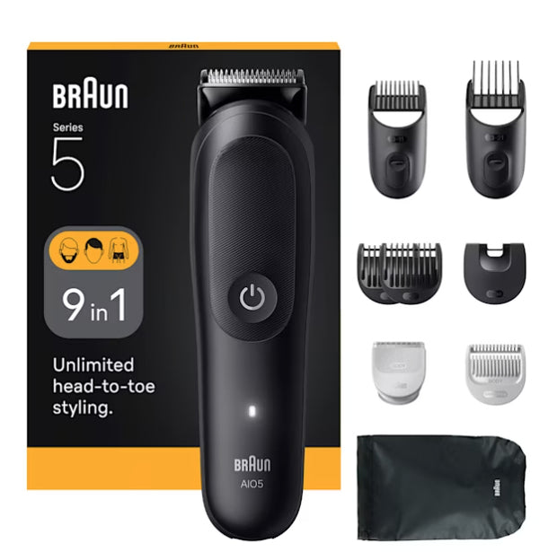 Braun AIO5540 skägg/hår trimmer Svart 14 Litium-Ion (Li-Ion)