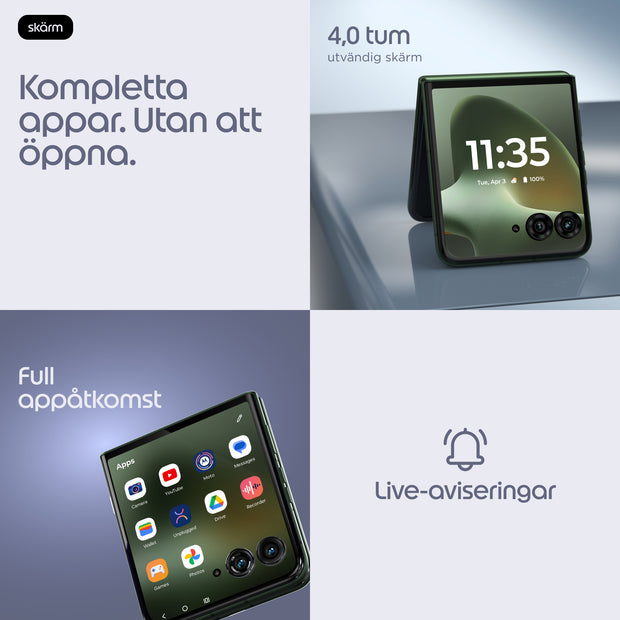 Motorola razr 70 plus - 512 GB - Mörkgrön