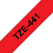 Brother TZE-441 etikett-tejp Svart på rött