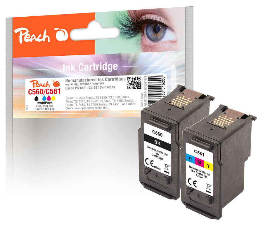 Peach 321029 bläckpatroner Kompatibel Standardavkastning Svart