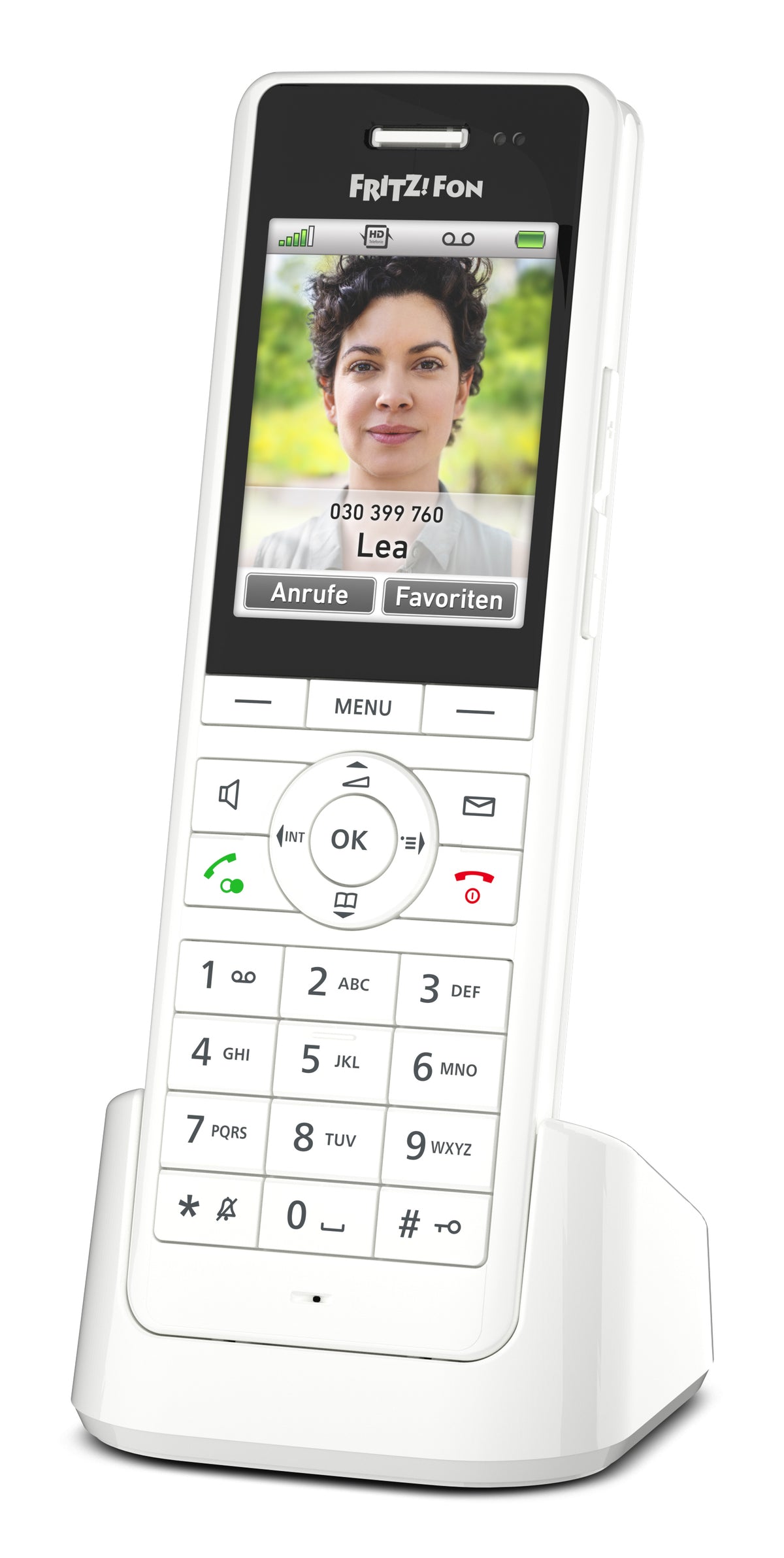 Fon FRITZ! X6 DECT-telefon Namn och uppringnings-ID Vit