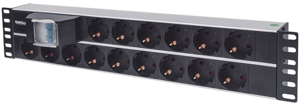 Intellinet 714051 grenuttag 15 AC-utgångar 2U Aluminium