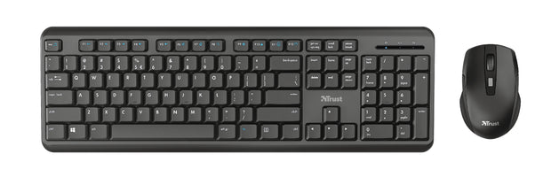 Trust TKM-350 tangentbord Mus inkluderad Kontor RF Trådlös QWERTZ tyska Svart