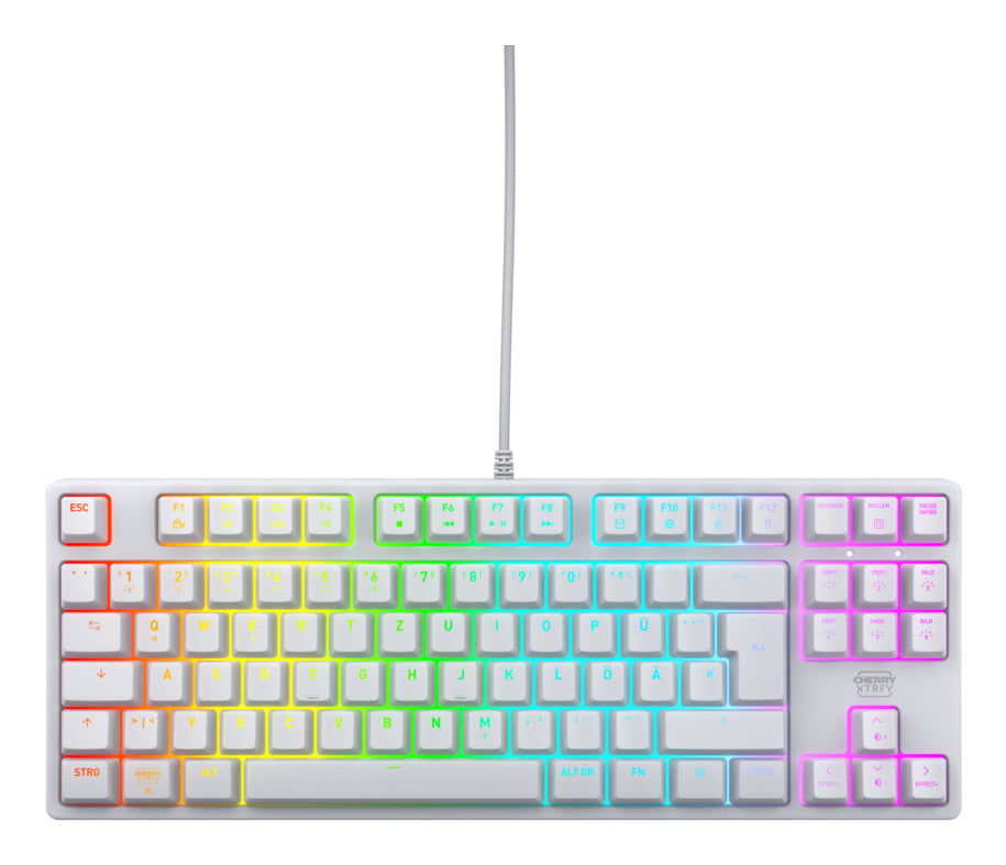 CHERRY K4V2 TKL tangentbord Spela USB QWERTZ tyska Vit