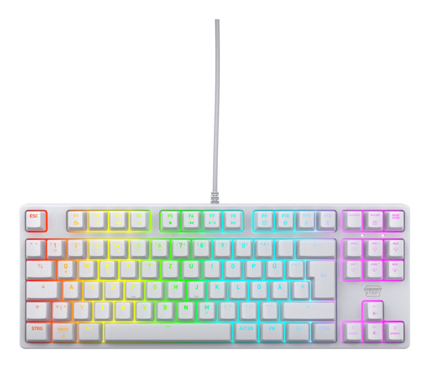 CHERRY K4V2 TKL tangentbord Spela USB QWERTZ tyska Vit