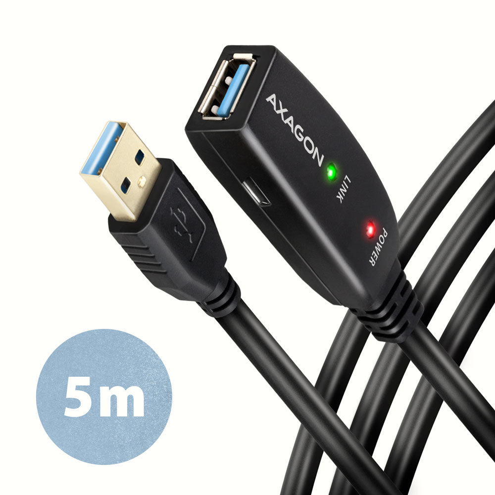 Axagon ADR-305 USB 3.2 Gen 1 A-M -> A-F active extension/repeater cable 5m