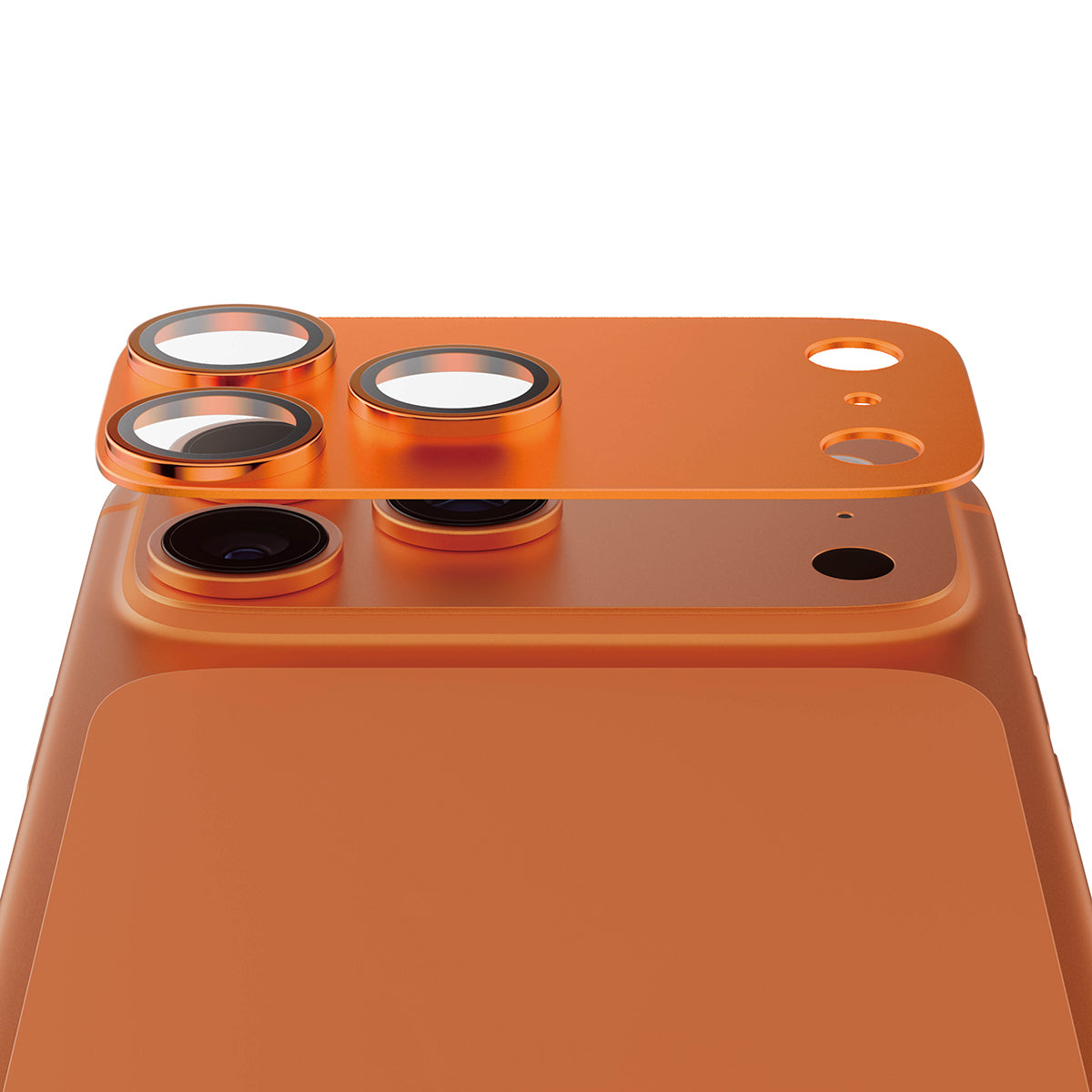 PanzerGlass Fender Camera Protector Cosmic Orange iPhone 17 Pro Max Genomskinligt