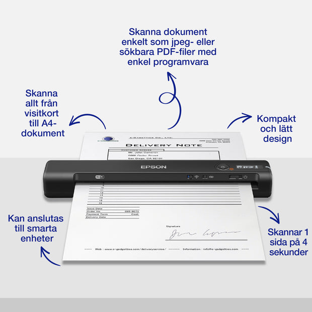 Epson WorkForce ES-60W skannrar
