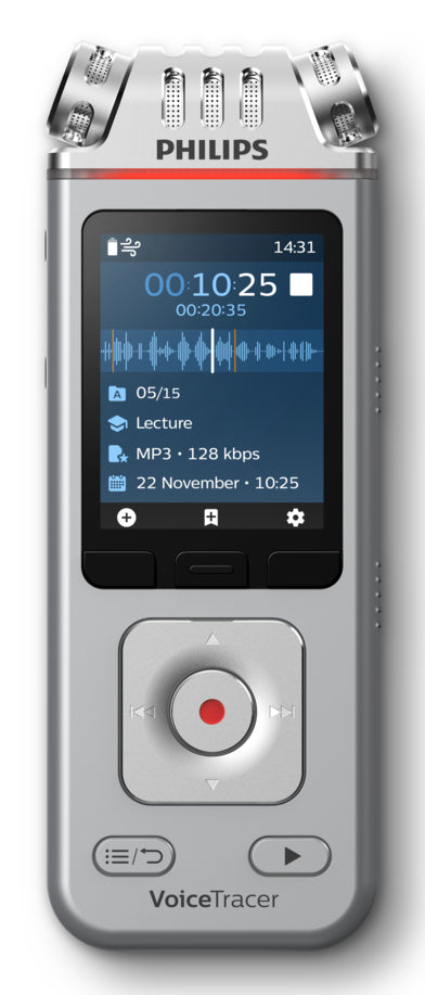 Philips DVT4115 Digital Voice Tracer Flashkort Krom