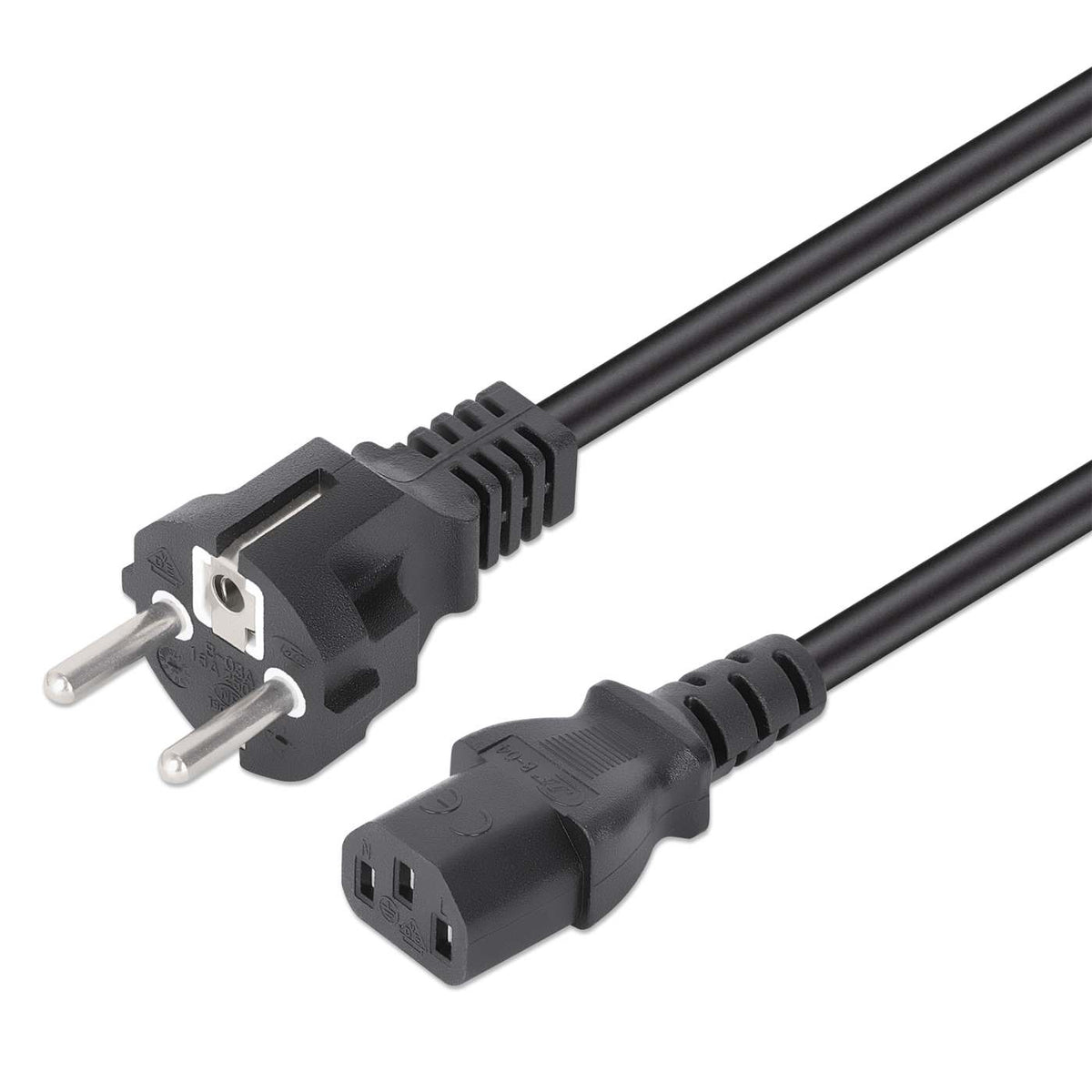 Manhattan 328616 strömkablar Svart 3 m CEE7/7 C13 coupler