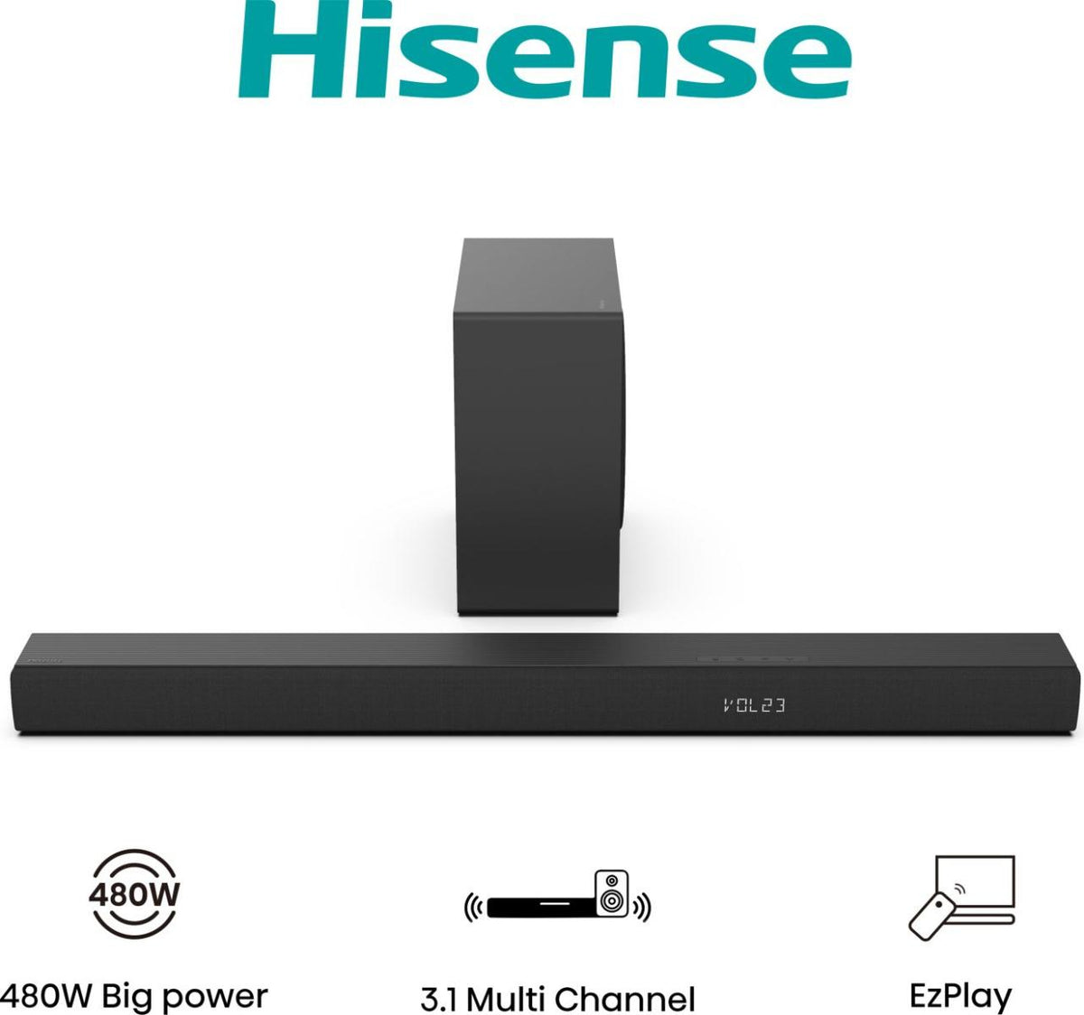 Hisense HS3100 Svart 3.1 kanaler 480 W