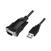 LogiLink AU0048A seriella kablar Svart 1,5 m USB A DB-9