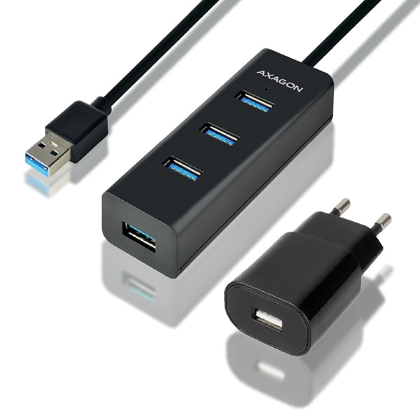 Axagon HUE-S2BP gränssnittshubbar USB 3.2 Gen 1 (3.1 Gen 1) Type-A 5000 Mbit/s Svart