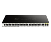 D-Link DGS-1210-52 hanterad L2 Gigabit Ethernet (10/100/1000) 1U Svart