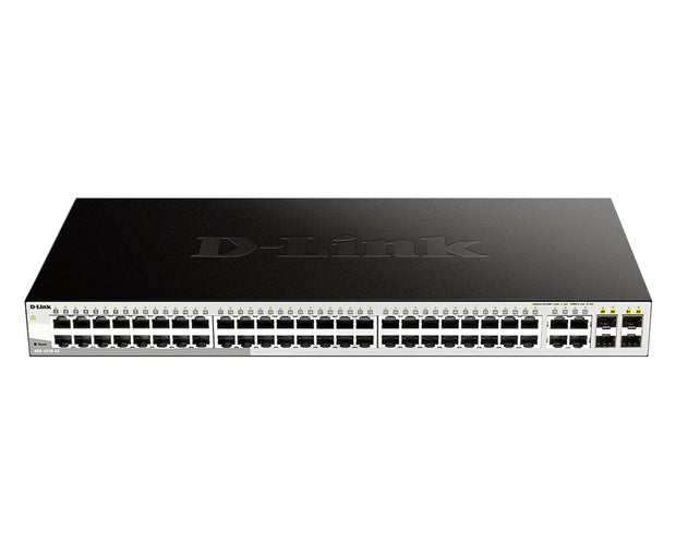 D-Link DGS-1210-52 hanterad L2 Gigabit Ethernet (10/100/1000) 1U Svart