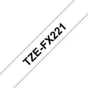 Brother TZE-FX221 etikett-tejp Svart på vitt