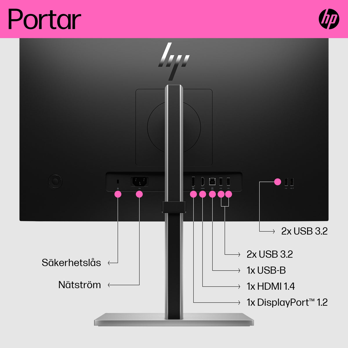 HP E24t G5 FHD-pekskärm - 23.8"