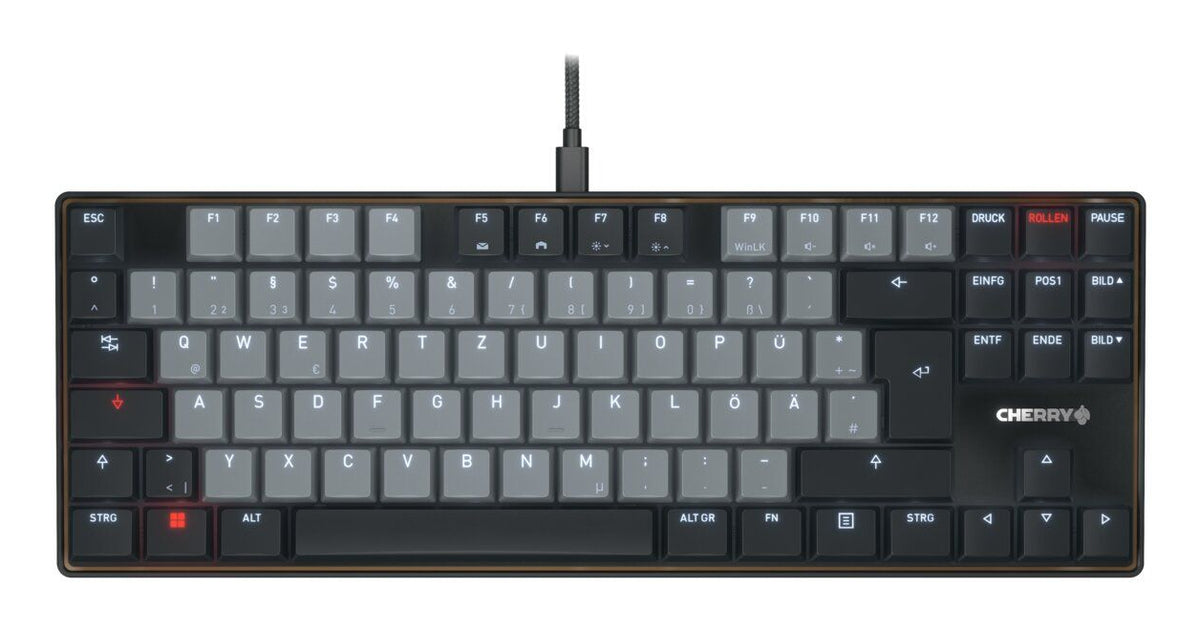 CHERRY KC 500 MX LP TKL tangentbord Hem / Kontor USB QWERTZ tyska Svart