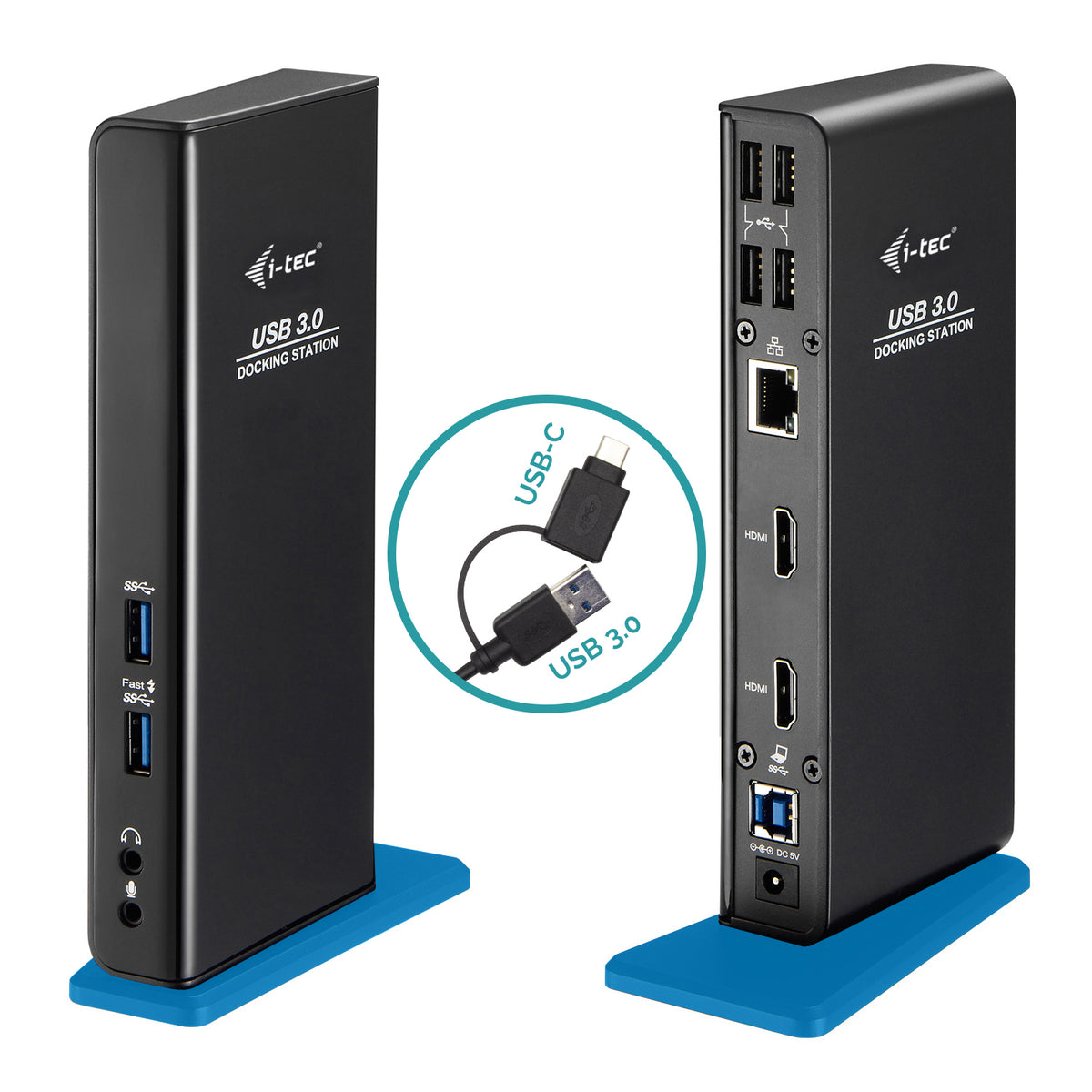 i-tec U3DUALHDMIDOCK dockningsstationer för bärbara datorer Kabel USB 3.2 Gen 1 (3.1
