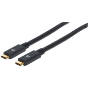Manhattan 354905 USB-kablar USB 3.2 Gen 1 (3.1 Gen 1) 2 m USB C 5 Gbit/s Svart