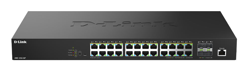 D-Link DMS-1250-28P/E nätverksswitchar hanterad L2 2.5G Ethernet (100/1000/2500)