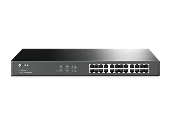 TP-Link TL-SG1024 Ohanterad Gigabit Ethernet (10/100/1000) 1U Svart