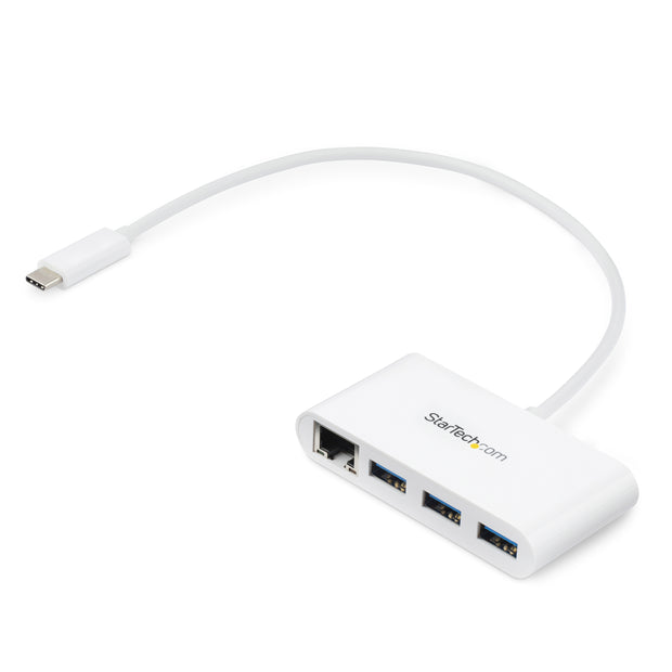 StarTech.com USB-C-hubb med 3 portar och Gigabit Ethernet - 1x1G