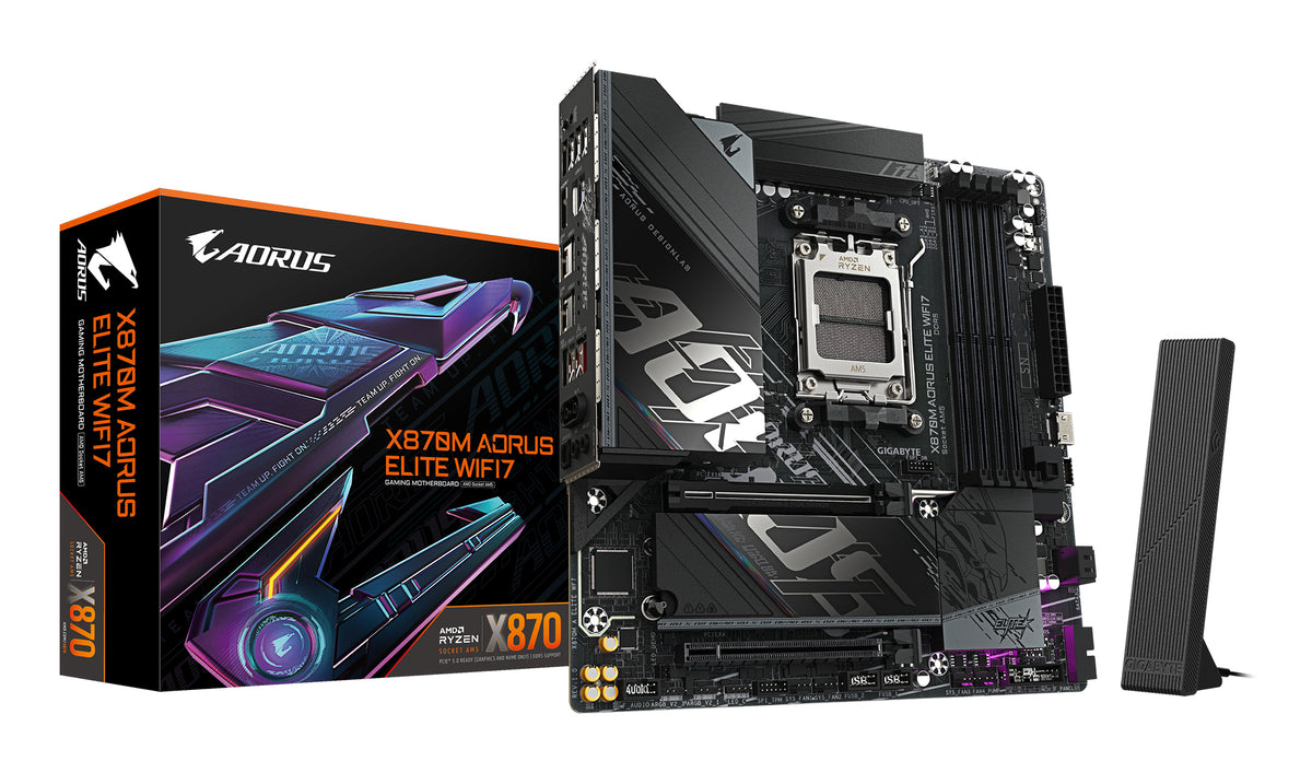 GIGABYTE X870M AORUS ELITE WIFI7 AMD X870 AM5-sockel micro ATX