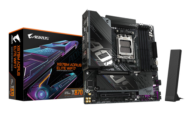 GIGABYTE X870M AORUS ELITE WIFI7 AMD X870 AM5-sockel micro ATX