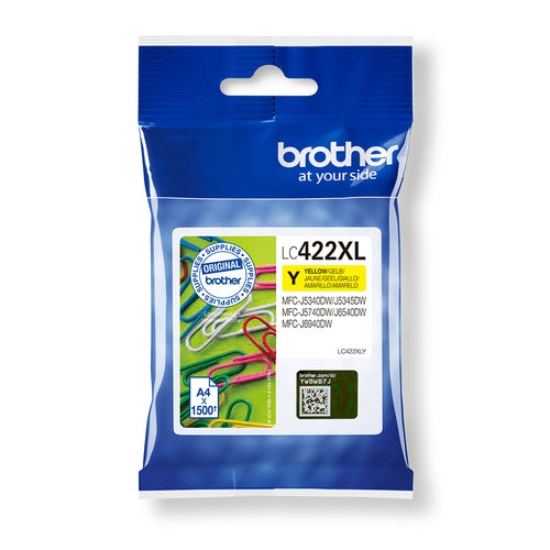 Brother LC-422XLY bläckpatroner Original Gul