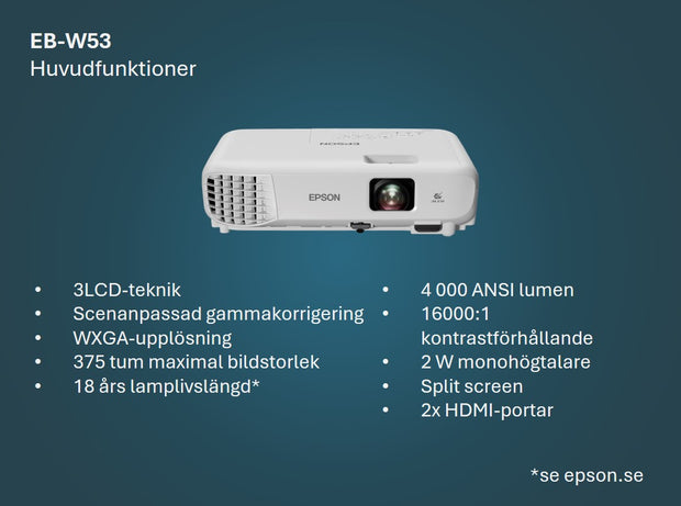 Epson EB-W53 projektor