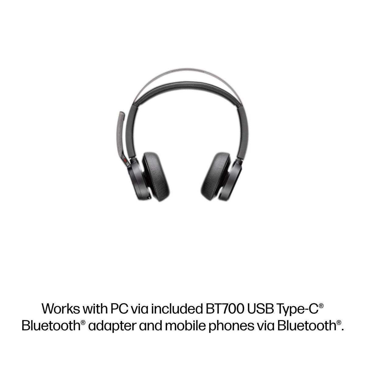 HP Poly Voyager Focus 2-M USB-C-C Headset USB-C/A Adapter Charging Stand