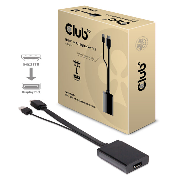 CLUB3D HDMI 1.4 to DisplayPort 1.1 AdapterHDMI 1.4 to DisplayPort 1.1 Adapter