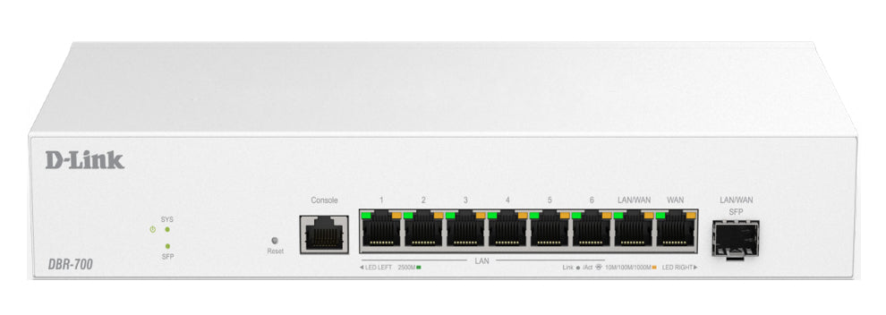 D-Link DBR-700 kabelansluten router 2.5 Gigabit Ethernet Vit